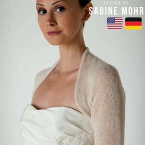 Knitting pattern for a bridal bolero