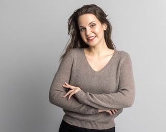 Strickanleitung Pullover mit V-Ausschnitt
