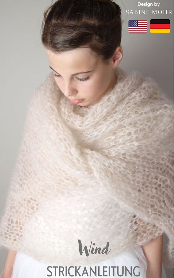Istruzioni per lavorare a maglia una stola da sposa in mohair