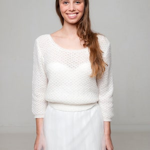 Bridal sweater ivory lace