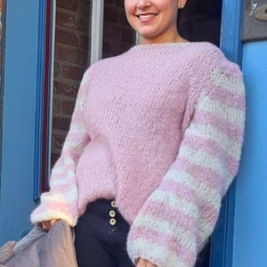 Knitting pattern striped sweater