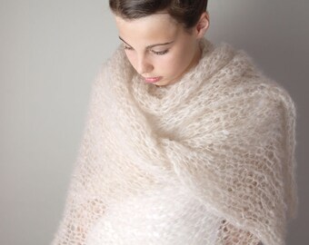 モヘアニットストールキット：編み図と糸 - DIYショール - Etsy 日本