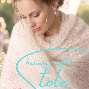 Strickanleitung Braut Stola Mohair (3 Designs), Leichter Hochzeitsschal DIY, Einfaches Strickmuster Set, Beginner Friendly, PDF de/en
