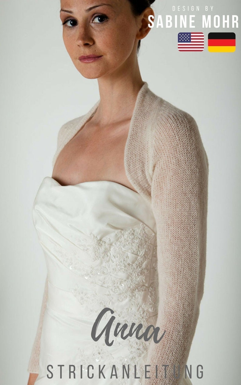 Knitting pattern for a bridal bolero