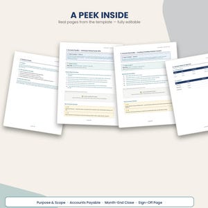 Accounting SOP Template | Small Business Accounting Manual | ERP Process Guide | A/P and A/R Month-End Close | Digital Download