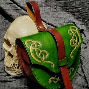 Leather Celtic Pouch