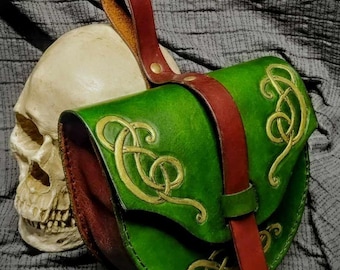 Leather Celtic Pouch