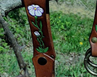 Leather Mug Strap, Flower