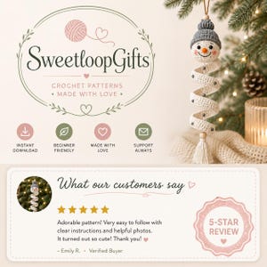 SweetloopGifts Etsy shop logo and handmade crochet patterns collection