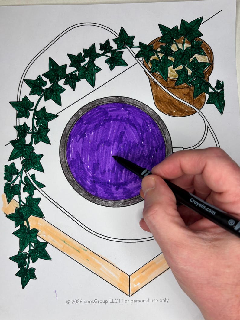 English Ivy Portable CD Player Coloring Page (instant Download) - Etsy