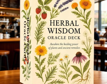 Herbal Wisdom Oracle Deck, Botanical Oracle Cards, Plant Healing Divination Deck, Nature Spiritual Guidance, Witchy Gift for Her