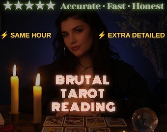 Lectura de Tarot brutal / Verdad psíquica en la misma hora: claridad, amor y carrera (por escrito)