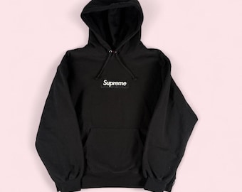 Felpa con cappuccio Supreme Black Box Logo, taglia L, prodotta in Canada nel 2023.