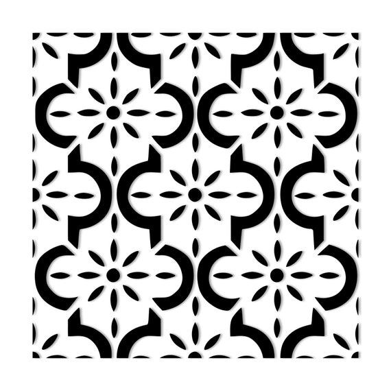 Quatrefoil Stencil Wood Sign Wall Decor Painting Etsy