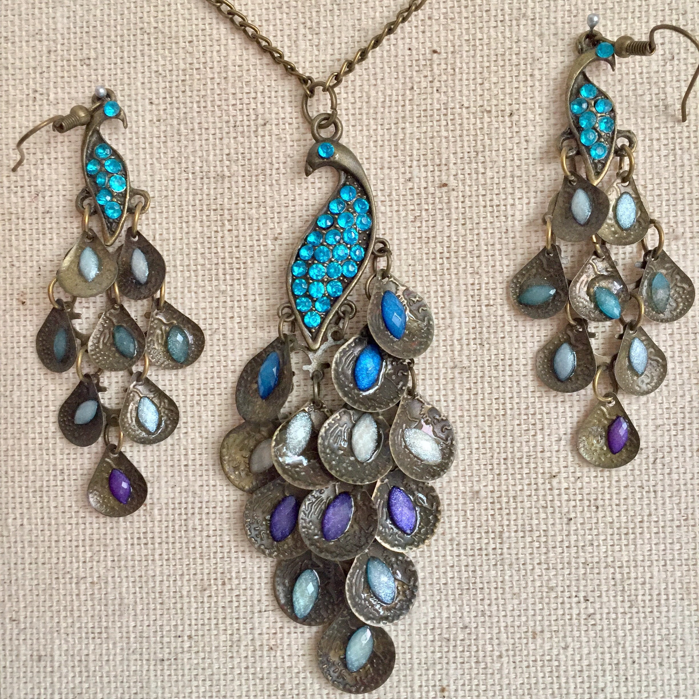Peacock Necklace Set 