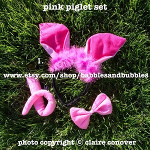 Comfortable Pink Piglet or Pig Ears Headband Halloween Costume - Halloween Gift - Adult Halloween Costume - Elf Costume - FREE USA SHIP