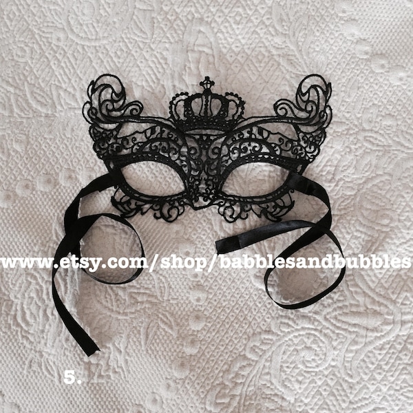 Lightweight Lace Venetian Masks - Lace Mask - Venetian Mask Men - Venetian Mask Women - Venetian Costume - Masquerade - Murder Mystery