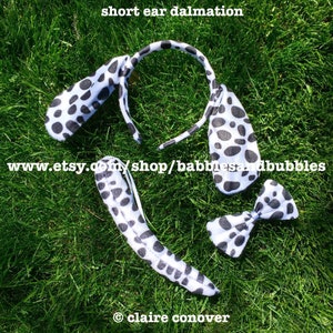 Comfortable Dalmatian Ears Headband - Dalmatian Costume - Dalmatian Accessories - Dalmatian Ears - Dalmatian Dog Costume - NEXT DAY SHIPPING