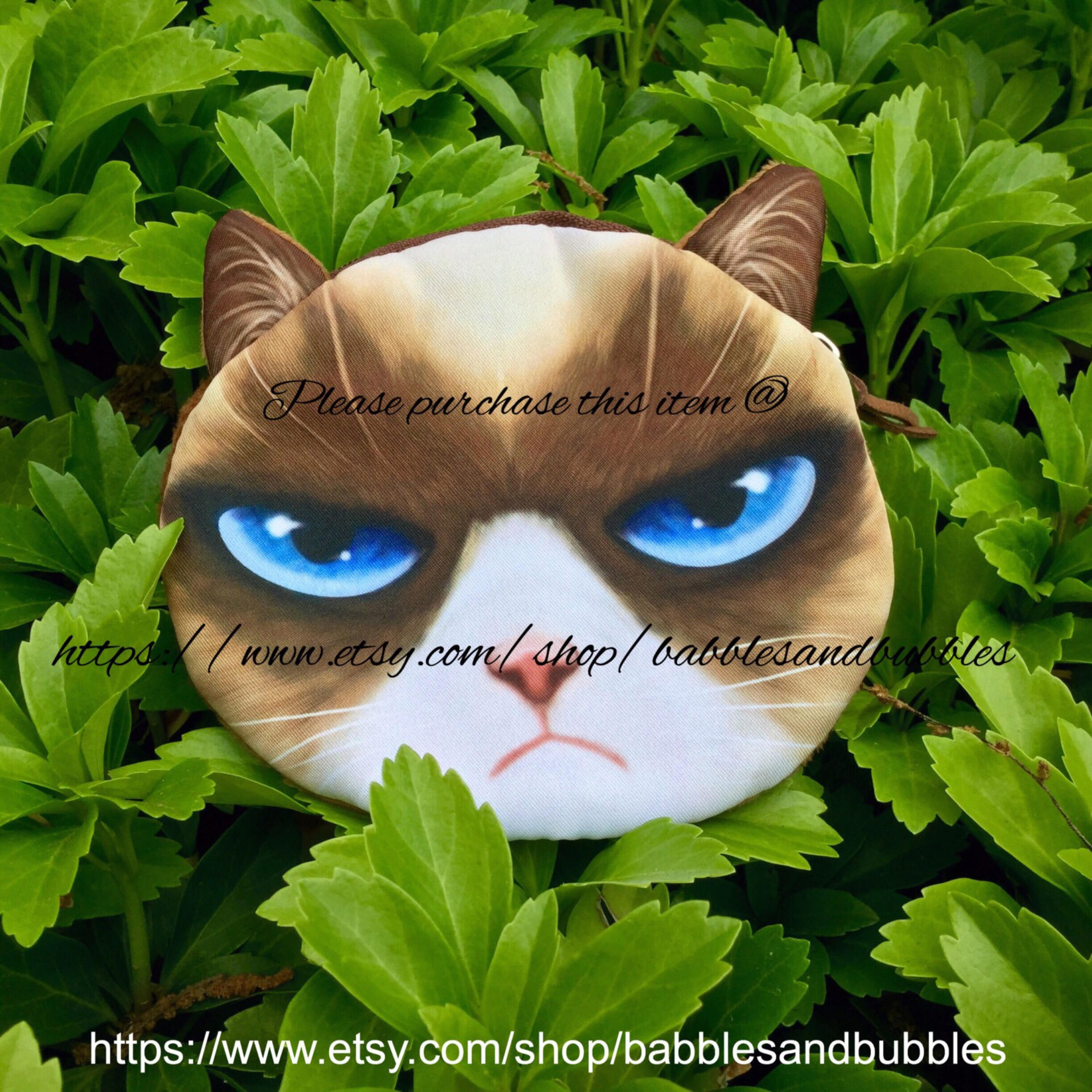 Cat face coin purse sale