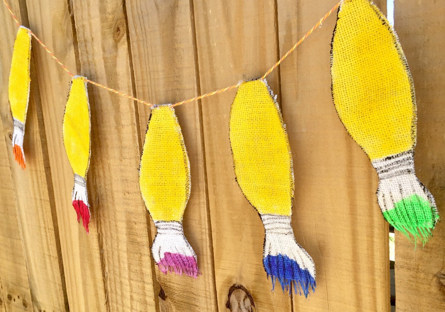 Art Teacher Gift Classroom Decor Paintbrush Garland Banner Etsy