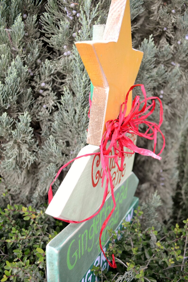 Custom Outdoor Christmas Directional Lawn Sign Etsy