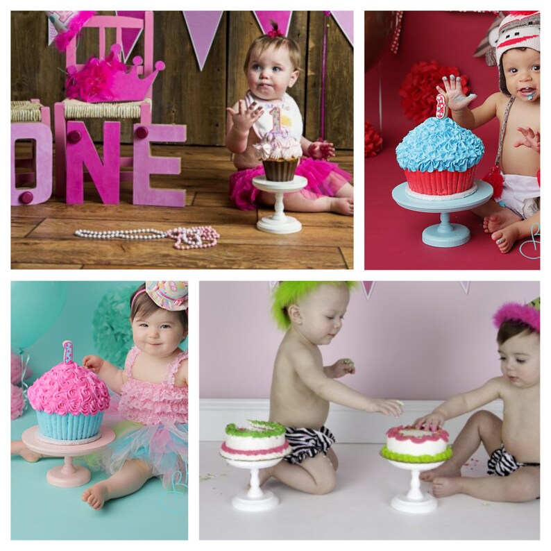 Yellow Gold Cupcake Stand Round 6 inch