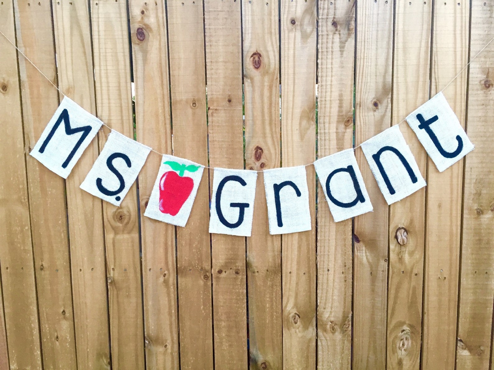 Custom Teacher Name Banner Garland Elementary Teacher Gift Etsy