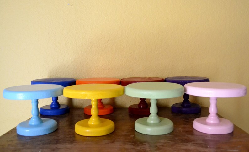 Yellow Gold Cupcake Stand Round 6 inch