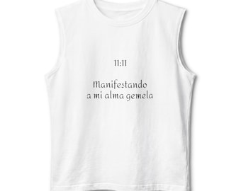 Flor de la Vida design Muscle Tank | 11h11 Manifestation à mon âme sœur
