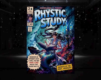 Custom Rhystic Study Proxy Card Anime Style  Alternate Art Commander EDH Proxy