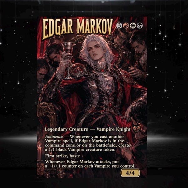 Custom Edgar Markov Proxy Card Anime Style  Alternate Art Commander EDH Proxy
