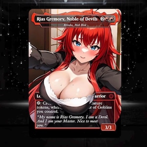 Custom Krenko Mob Boss Rias Gremory, Noble of Devils Proxy Card Anime Style  Alternate Art Commander EDH Proxy