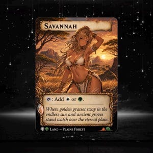 Set proxy Waifu Dual Land, 10 carte fantasy anime full art, set di carte collezionabili personalizzate Commander MTG EDH set completo Savannah Only