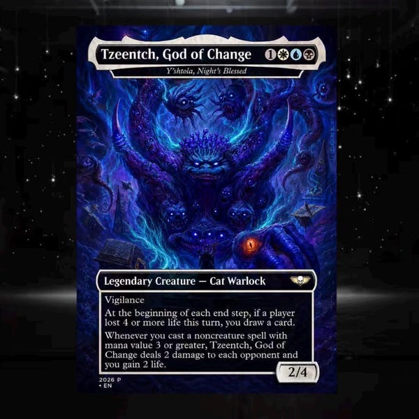 Custom Y’shtola, Night’s Blessed Proxy Card Warhammer 40K Tzeentch, God of Change Alternate Art Commander EDH Proxy Warhammer 40K