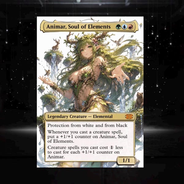 Custom Animar, Soul of Elements Proxy Card Anime Style  Alternate Art Commander EDH Proxy