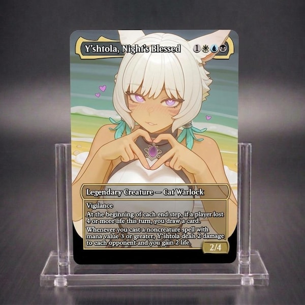 Custom Y’shtola, Night’s Blessed Proxy Card Anime Style  Alternate Art Commander EDH Proxy