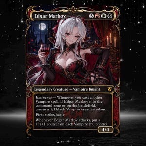 カスタム エドガー・マルコフ プロキシカード アニメスタイル 別イラスト コマンダー EDH プロキシ
