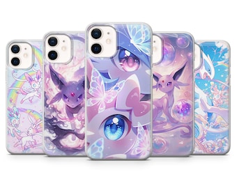 Evoli Entwicklung Handytasche Pokemon Cover für iPhone 17, 17Air, 16Pro, 15, 14, 13, 12, Samsung S26, S25, S24, A16, A56, Pixel 10Pro, 9A