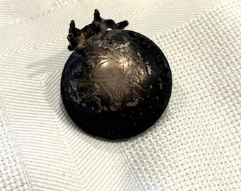 Peruvian Salt dip and Matching Spoon made from Peruvian Sol Coin