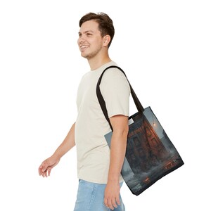 Ashmoor River Packing Tote Bag - Gothic Industrial Book Bag image 11