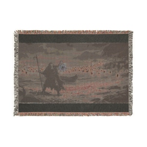 Gothic Throw Blanket, Tapestry or Art Print | Ferryman's Last Stand afbeelding 2