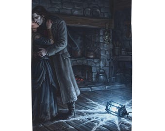 Forbidden Kiss - Gothic Winter Romance | Velveteen Plush Blanket