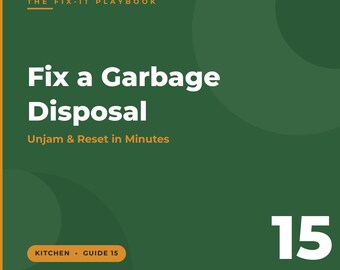 Hur man lagar en sopkvarn | DIY-guide för reparation av sopkvarn | Återställ, återställningsknapp, insexnyckel, surrar eller dör | Utskrivbar PDF