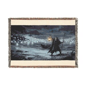 Gothic Throw Blanket, Tapestry or Art Print | Ferryman's Last Stand afbeelding 1