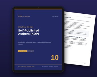 AI Prompts for Authors | KDP Book Blurbs, Keywords, Ads (PDF Download)