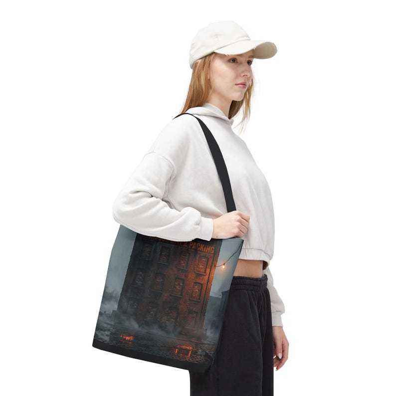Ashmoor River Packing Tote Bag - Gothic Industrial Book Bag image 13