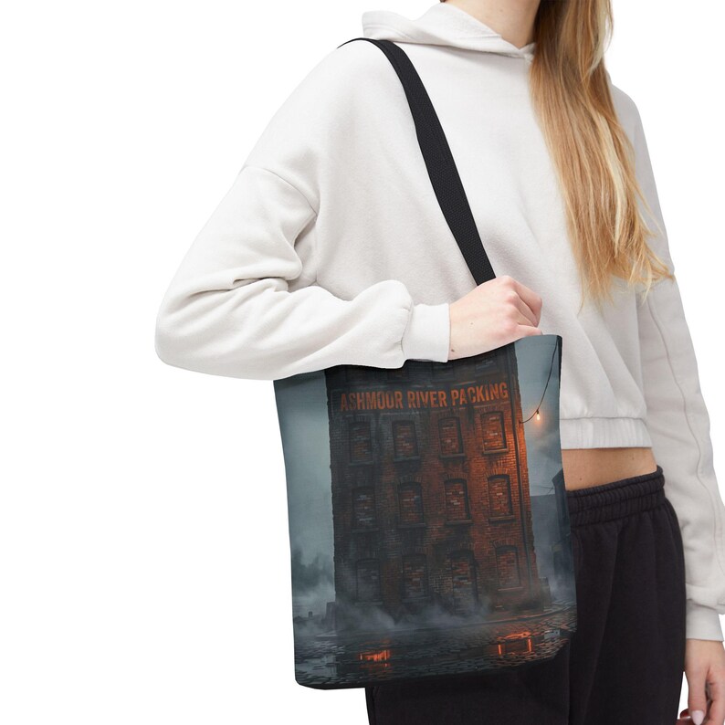 Ashmoor River Packing Tote Bag - Gothic Industrial Book Bag image 7