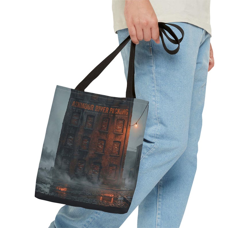 Ashmoor River Packing Tote Bag - Gothic Industrial Book Bag image 3