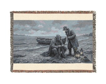 FerrymanSomberShore - Ferryman's Somber Shore | Blanket, Poster, or Tapestry