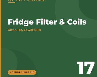Guide till rengöring av kylskåpsfilter och spolar | Gör-det-själv-kylskåpsunderhåll (PDF-nedladdning)